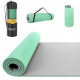 Коврик (мат) для йоги та фітнесу 4FIZJO TPE 1 см Mint/Grey 4FJ0202 (P-5907739311917)