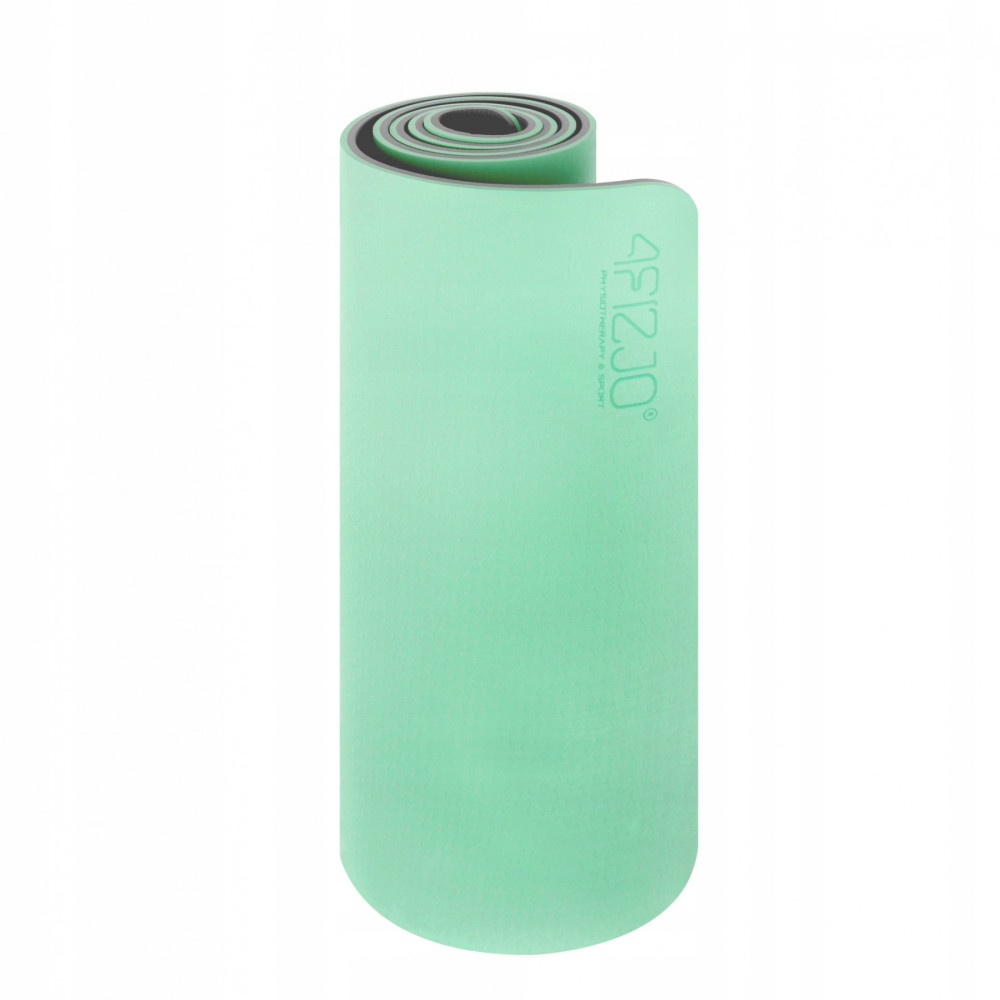 Коврик (мат) для йоги та фітнесу 4FIZJO TPE 1 см Mint/Grey 4FJ0202 (P-5907739311917)