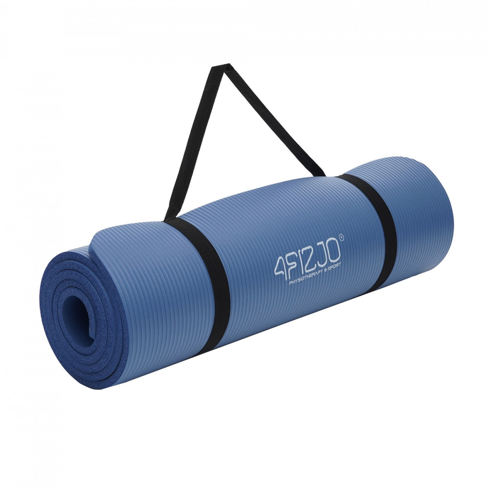 Килимок (мат) спортивний 4FIZJO NBR 180 x 60 x 1 см для йоги та фітнесу 4FJ0432 Navy Blue (P-5907739316974)