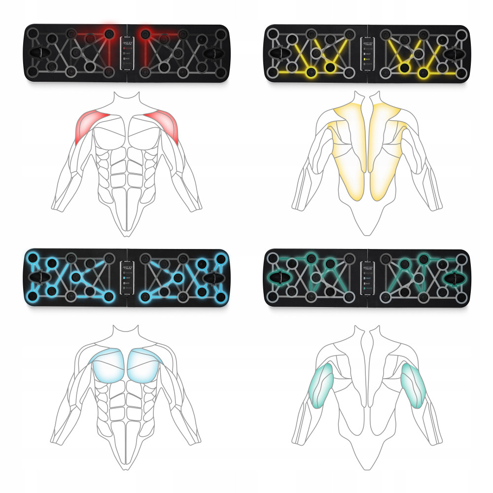 Упори (дошка) для віджимань зі змінним хватом 4FIZJO Push-up Board (P-5907739312785)
