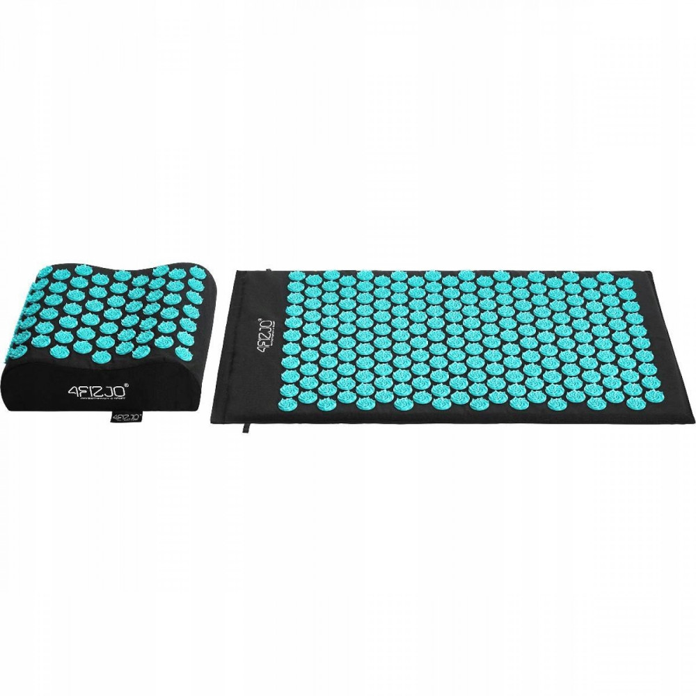 Килимок акупунктурний 4FIZJO Eco Mat XL Аплікатор Кузнєцова з подушкою 72 x 42 см 4FJ0380 Black/Blue (P-5907739313911)