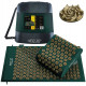 Килимок акупунктурний 4FIZJO Eco Mat XL Аплікатор Кузнєцова з подушкою 72 x 42 см 4FJ0382 Navy Green/Gold (P-5907739315076)