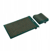 Килимок акупунктурний 4FIZJO Eco Mat XL Аплікатор Кузнєцова з подушкою 72 x 42 см 4FJ0382 Navy Green/Gold (P-5907739315076)