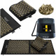Килимок акупунктурний 4FIZJO Eco Mat XL Аплікатор Кузнєцова з подушкою 110 x 42 см 4FJ0383 Black/Gold (P-5907739313843)