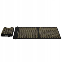 Килимок акупунктурний 4FIZJO Eco Mat XL Аплікатор Кузнєцова з подушкою 110 x 42 см 4FJ0383 Black/Gold (P-5907739313843)