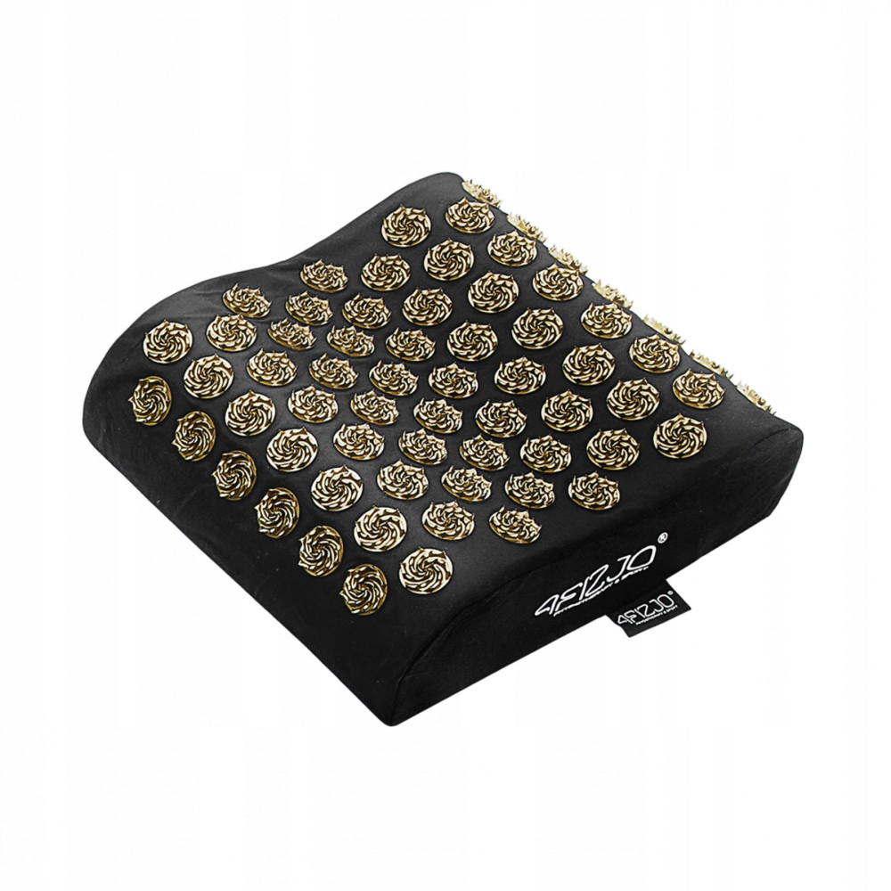 Килимок акупунктурний 4FIZJO Eco Mat XL Аплікатор Кузнєцова з подушкою 110 x 42 см 4FJ0383 Black/Gold (P-5907739313843)