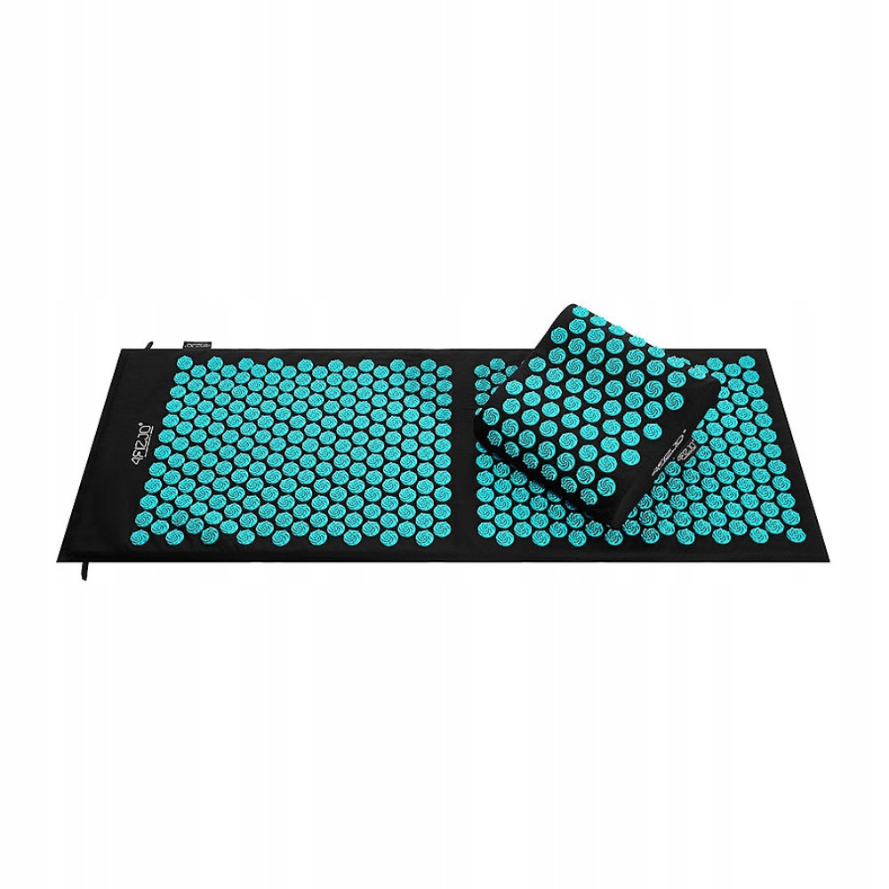 Килимок акупунктурний 4FIZJO Eco Mat XL Аплікатор Кузнєцова з подушкою 110 x 42 см 4FJ0384 Black/Blue (P-5907739313874)