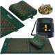 Килимок акупунктурний 4FIZJO Eco Mat XL Аплікатор Кузнєцова з подушкою 110 x 42 см 4FJ0385 Navi Green/Gold (P-5907739315083)