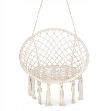 Кресло-качалка 4FIZJO Boho Dream 80 см подвесная, плетеная Beige (P-5905973404518)