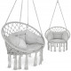 Кресло-качалка 4FIZJO Boho Dream 80 см с подушкой, подвесная, плетеная Grey (P-5905973404532)