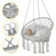 Кресло-качалка 4FIZJO Boho Dream 80 см с подушкой, подвесная, плетеная Grey (P-5905973404532)