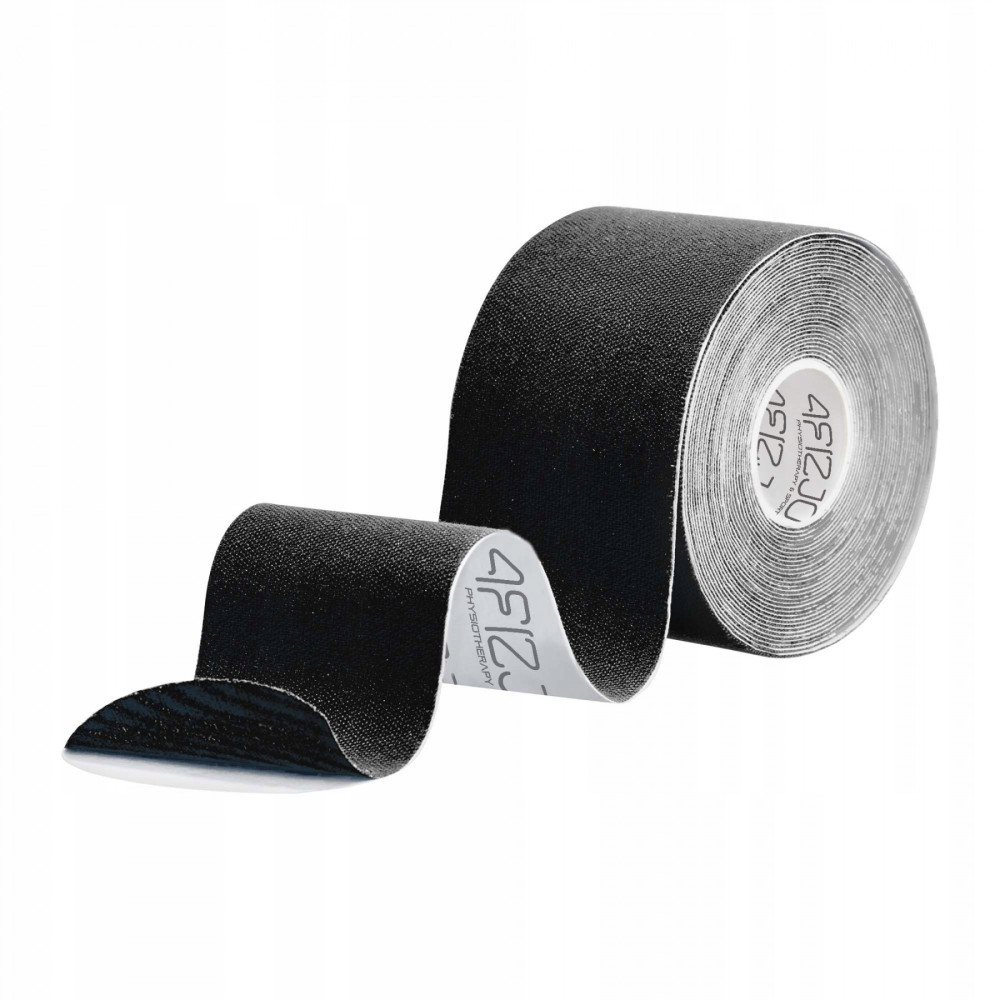 Стрічка кінезіологічна (кінезіо тейп) 4FIZJO 5 см x 5 м 4FJ0539 Black (P-5907739315977)
