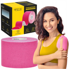 Лента кинезиологическая (кинезио тейп) 4FIZJO 5 см x 5 м 4FJ0540 Pink (P-5907739316004)