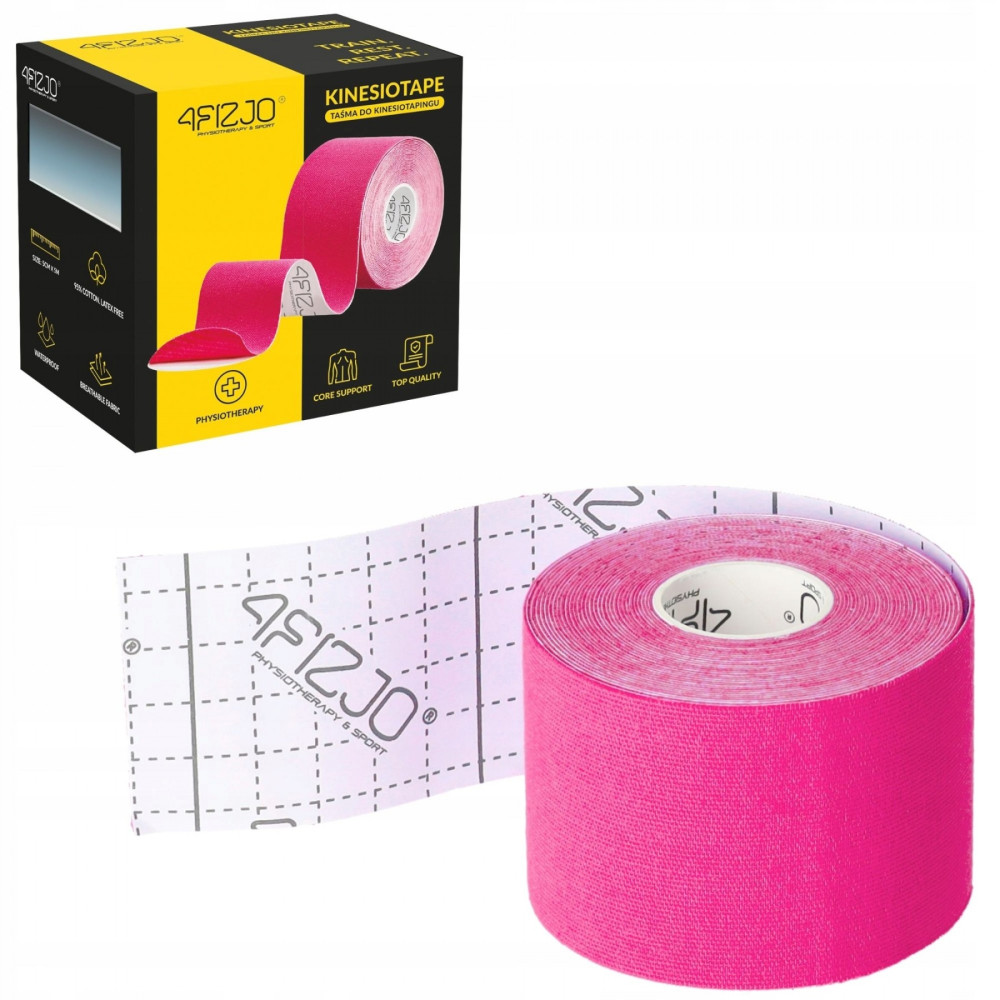 Лента кинезиологическая (кинезио тейп) 4FIZJO 5 см x 5 м 4FJ0540 Pink (P-5907739316004)