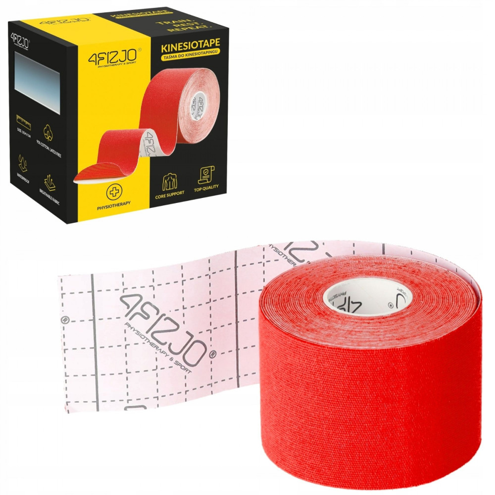 Лента кинезиологическая (кинезио тейп) 4FIZJO 5 см x 5 м 4FJ0541 Red (P-5907739318800)
