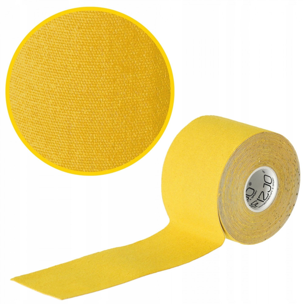 Стрічка кінезіологічна (кінезіо тейп) 4FIZJO 5 см x 5 м 4FJ0542 Yellow (P-5907739318824)