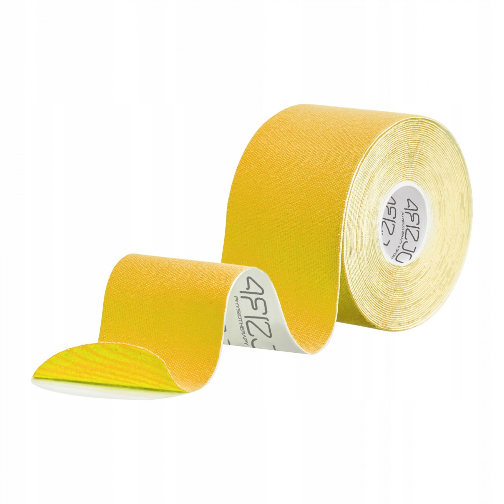 Стрічка кінезіологічна (кінезіо тейп) 4FIZJO 5 см x 5 м 4FJ0542 Yellow (P-5907739318824)