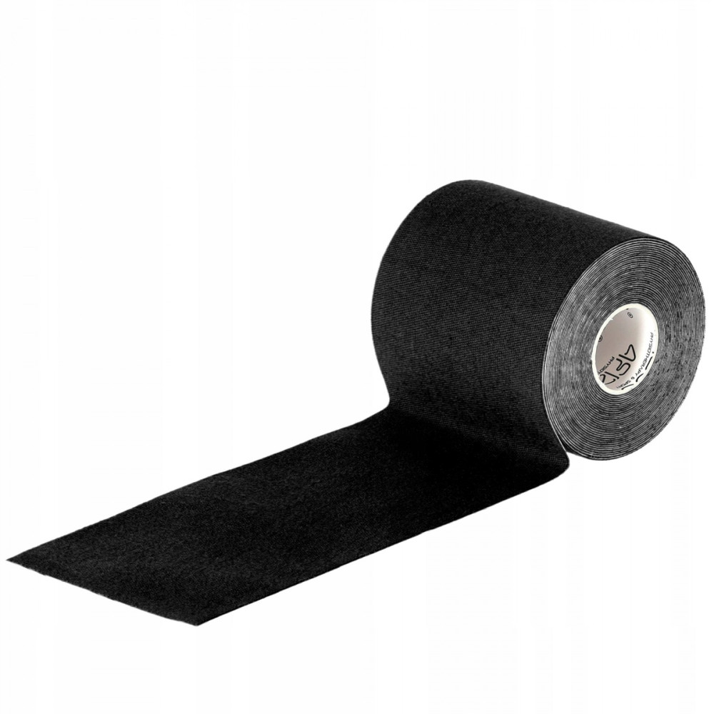Стрічка кінезіологічна (кінезіо тейп) 4FIZJO 7.5 см x 5 м 4FJ0546 Black (P-5907739318886)