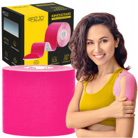 Лента кинезиологическая (кинезио тейп) 4FIZJO 7.5 см x 5 м 4FJ0547 Pink (P-5907739318893)