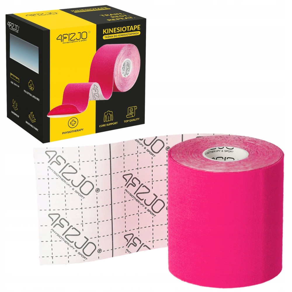 Стрічка кінезіологічна (кінезіо тейп) 4FIZJO 7.5 см x 5 м 4FJ0547 Pink (P-5907739318893)