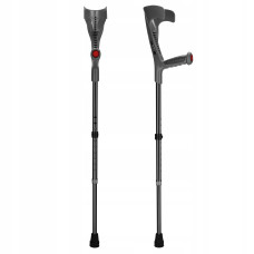 Костыли ортопедические 4FIZJO MED 2 шт с опорой для локтя, регулируемые Black (P-5905973403375)