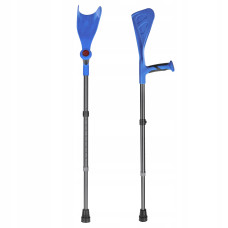 Костыли ортопедические 4FIZJO PRO 2 шт с опорой для локтя, регулируемые Blue (P-5905973403580)