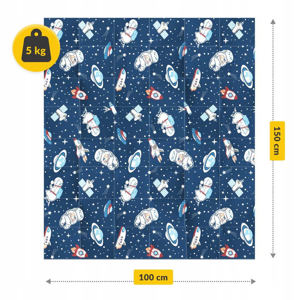 Одеяло тяжелое (утяжеленное) 4FIZJO 5 кг 100 x 150 см детское Blue (P-5905973403559)