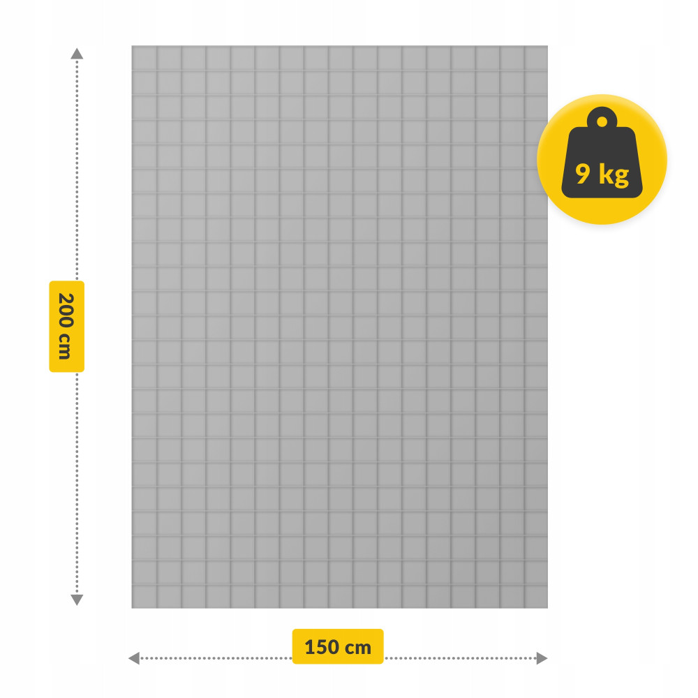 Одеяло тяжелое (утяжеленное) 4FIZJO 9 кг 150 x 200 см Grey (P-5907739319807)