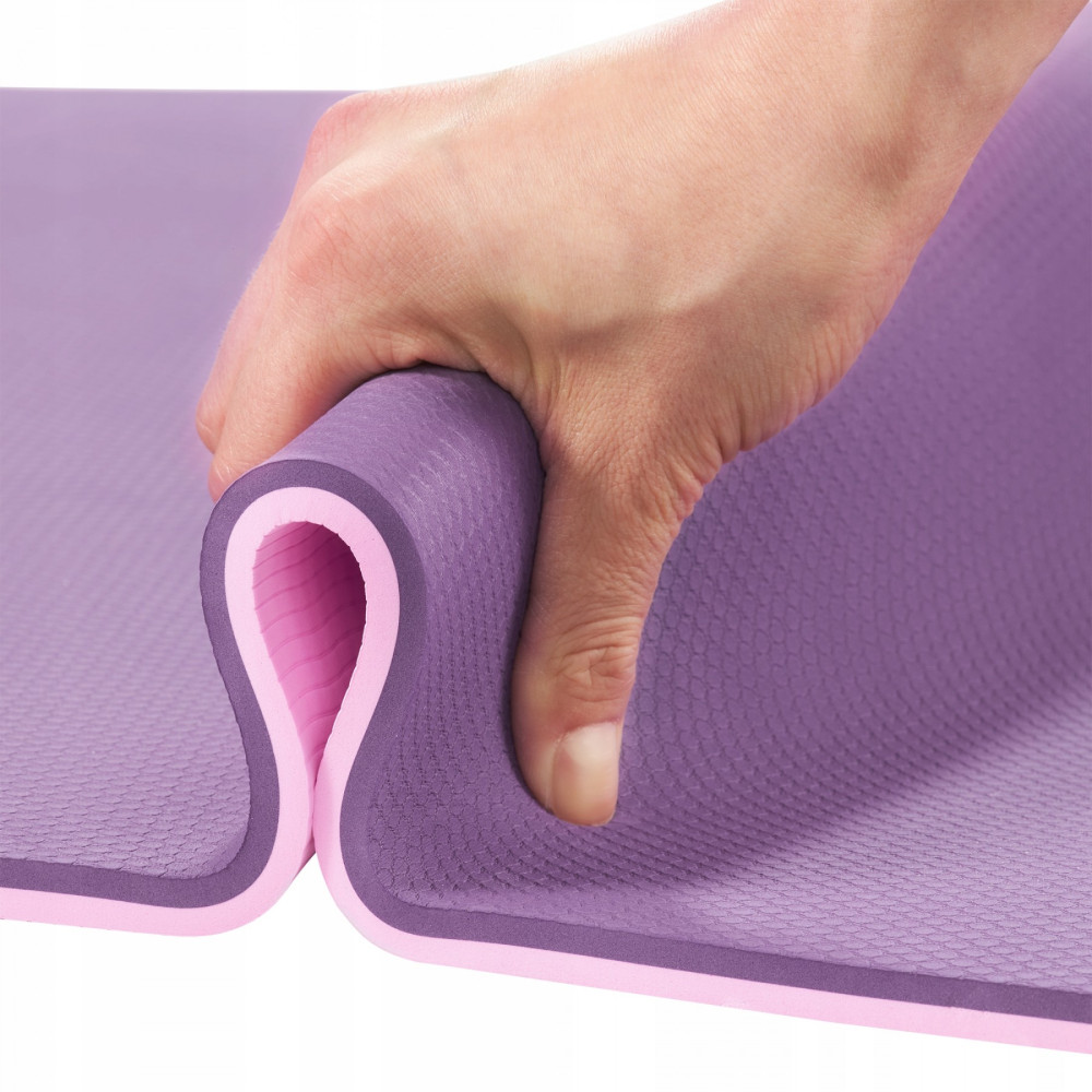 Коврик (мат) для йоги и фитнеса 4FIZJO TPE 180 x 60 x 1 см 4FJ0390 Violet/Pink (P-5907739316967)