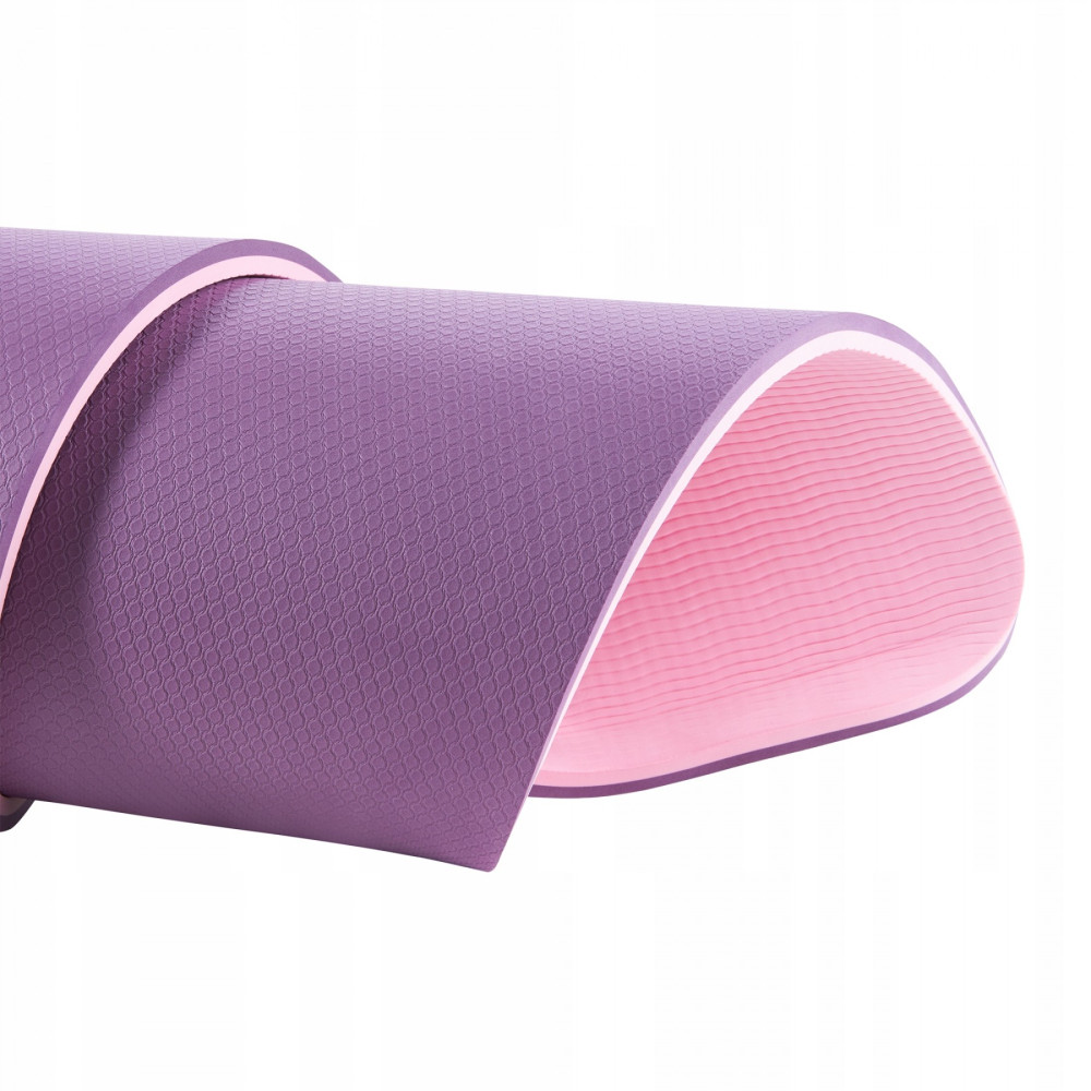 Коврик (мат) для йоги и фитнеса 4FIZJO TPE 180 x 60 x 1 см 4FJ0390 Violet/Pink (P-5907739316967)
