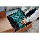 Килимок акупунктурний з подушкою 4FIZJO Eco Mat XL Аплікатор Кузнєцова 4FJ0514 Black/Blue (P-5907739317452)