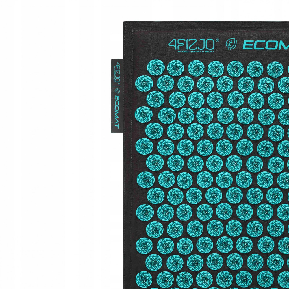 Килимок акупунктурний з подушкою 4FIZJO Eco Mat XL Аплікатор Кузнєцова 4FJ0514 Black/Blue (P-5907739317452)