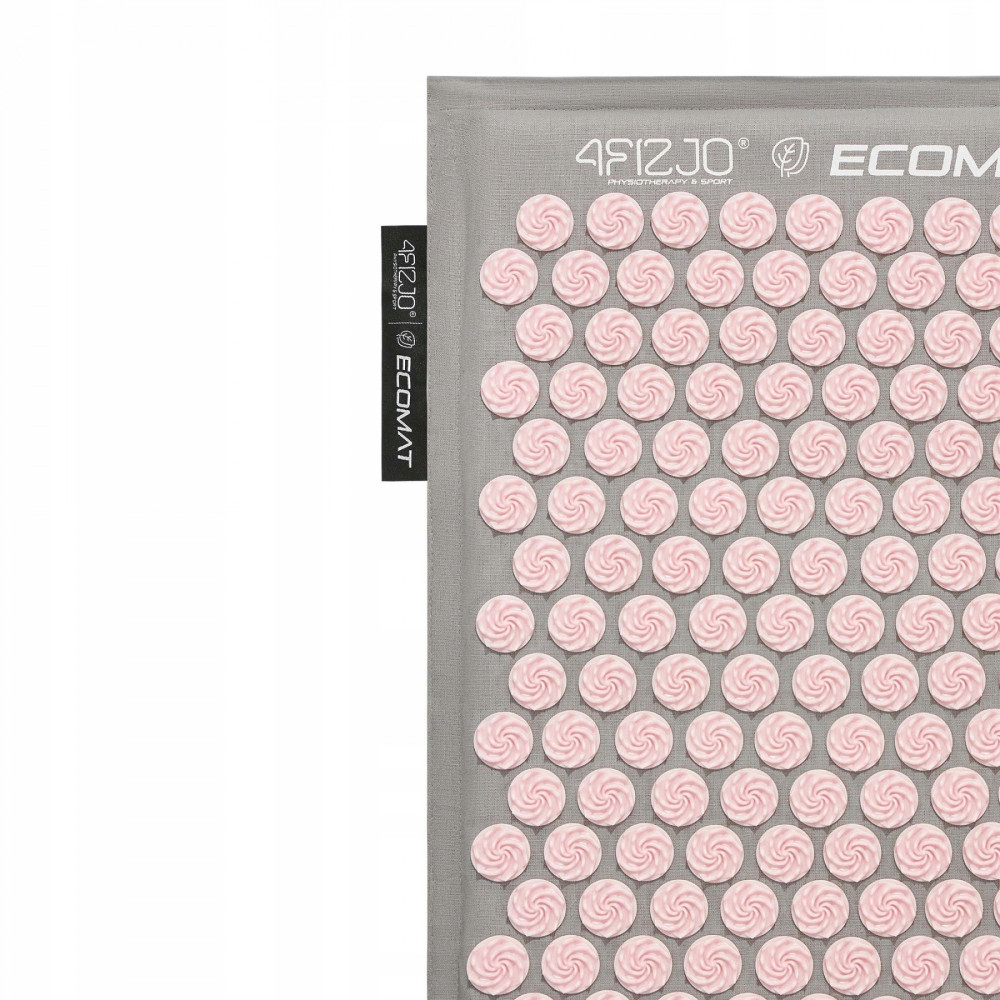 Килимок акупунктурний з подушкою 4FIZJO Eco Mat XL Аплікатор Кузнєцова 4FJ0515 Grey/Pink (P-5907739313607)
