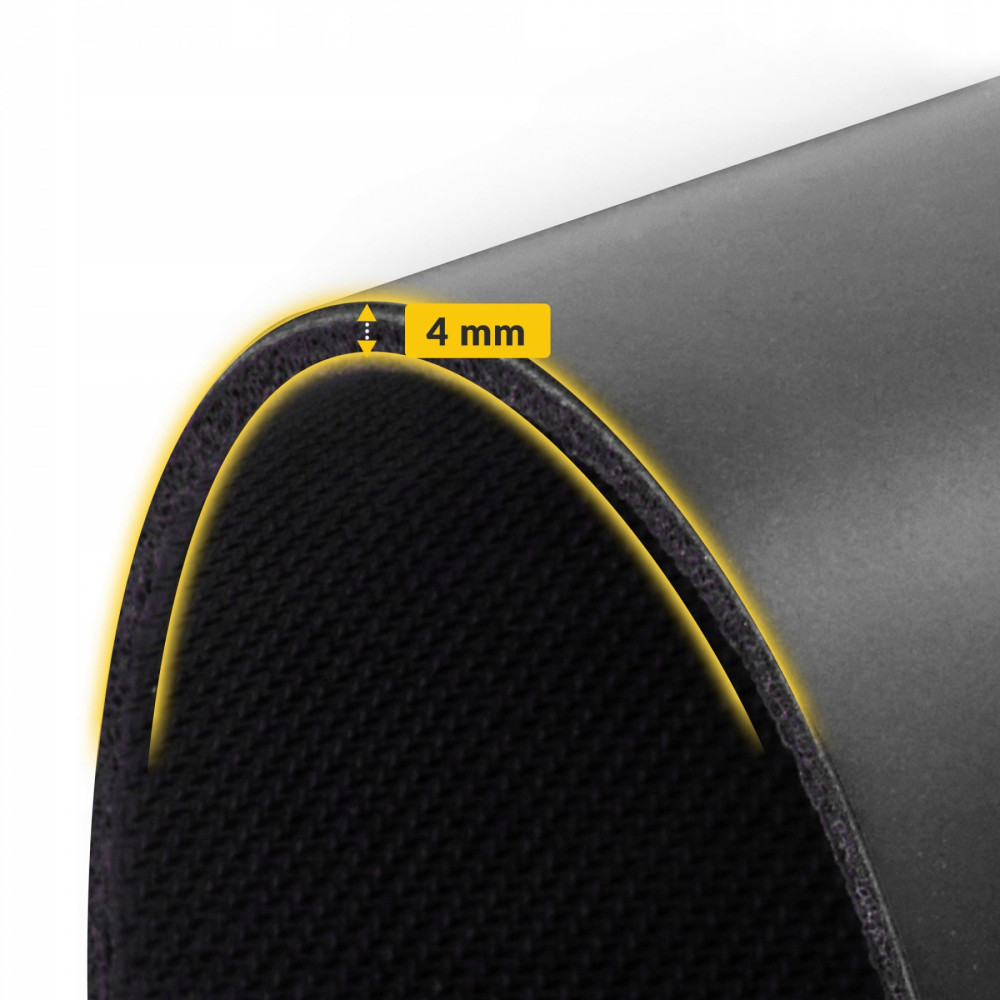 Килимок (мат) спортивний 4FIZJO PU 183 x 68 x 0.4 см для йоги та фітнесу 4FJ0587 Black (P-5907739319531)