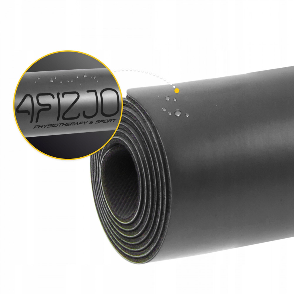 Килимок (мат) спортивний 4FIZJO PU 183 x 68 x 0.4 см для йоги та фітнесу 4FJ0587 Black (P-5907739319531)
