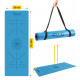 Коврик (мат) спортивный 4FIZJO PU 183 x 68 x 0.4 см для йоги и фитнеса 4FJ0588 Blue (P-5907739319555)