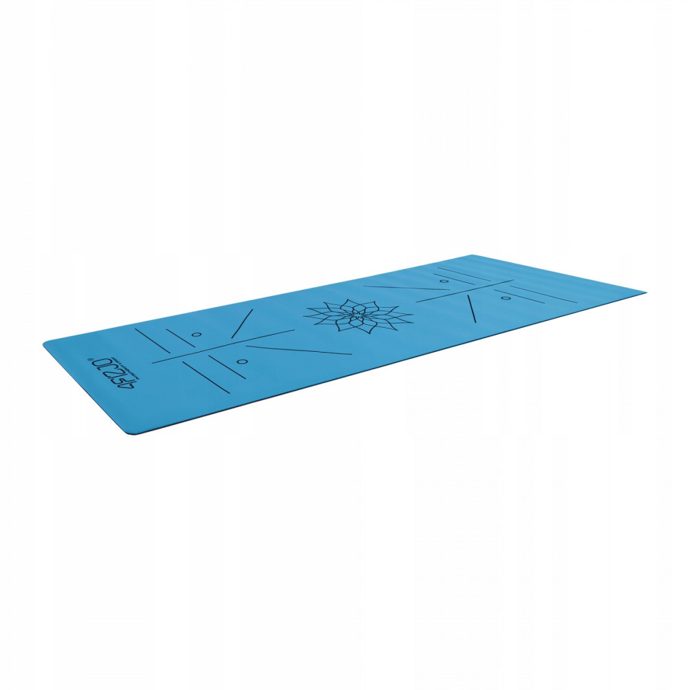 Коврик (мат) спортивный 4FIZJO PU 183 x 68 x 0.4 см для йоги и фитнеса 4FJ0588 Blue (P-5907739319555)