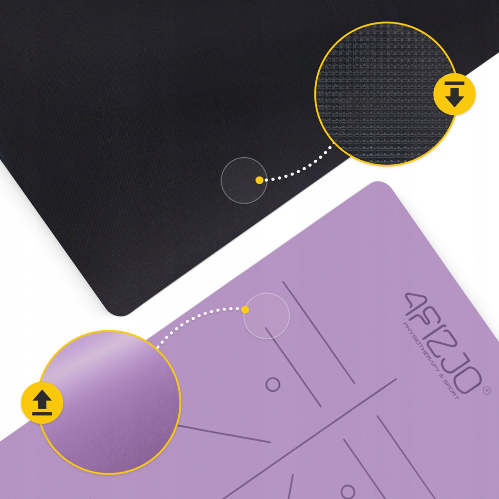 Килимок (мат) спортивний 4FIZJO PU 183 x 68 x 0.4 см для йоги та фітнесу 4FJ0589 Violet (P-5907739319548)