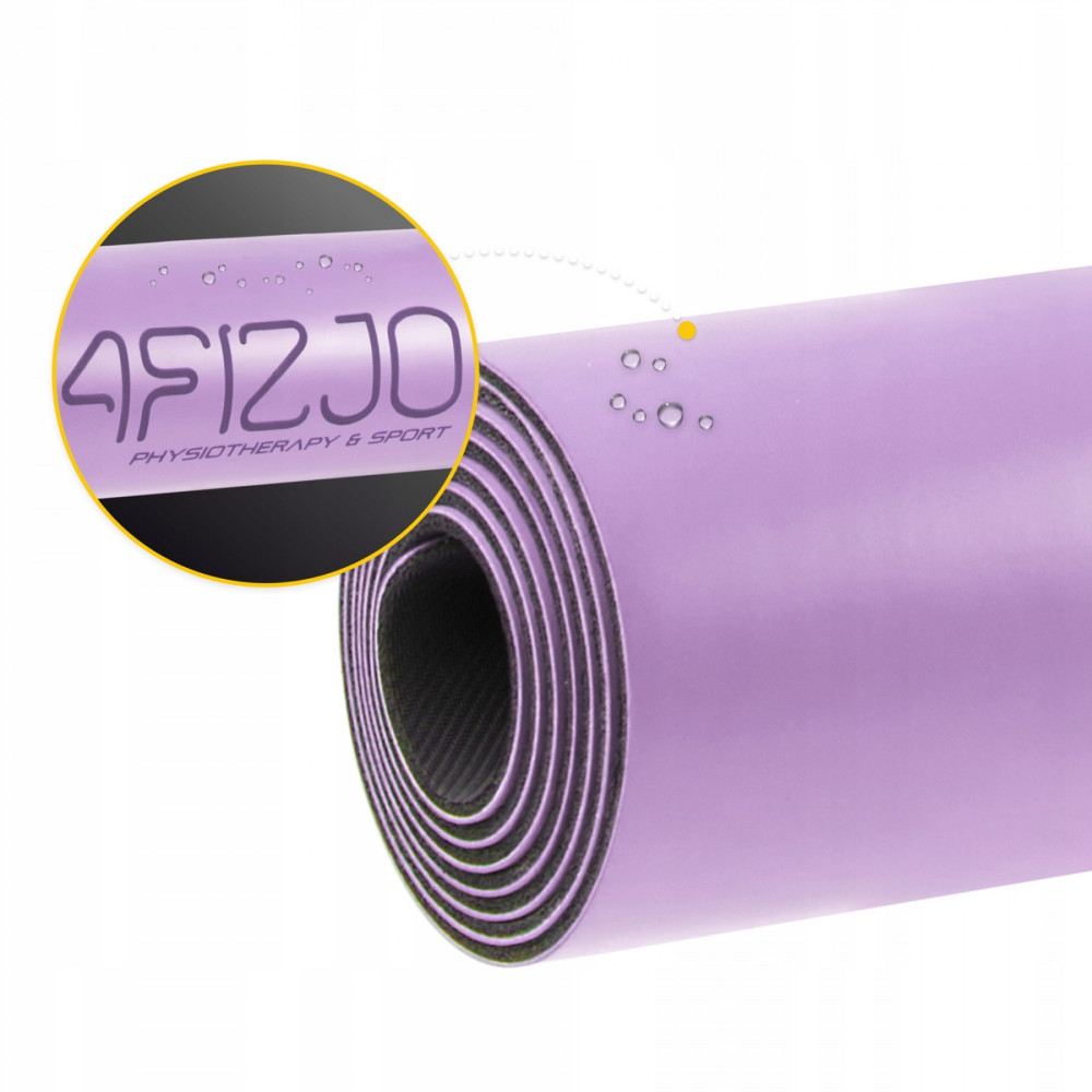 Килимок (мат) спортивний 4FIZJO PU 183 x 68 x 0.4 см для йоги та фітнесу 4FJ0589 Violet (P-5907739319548)