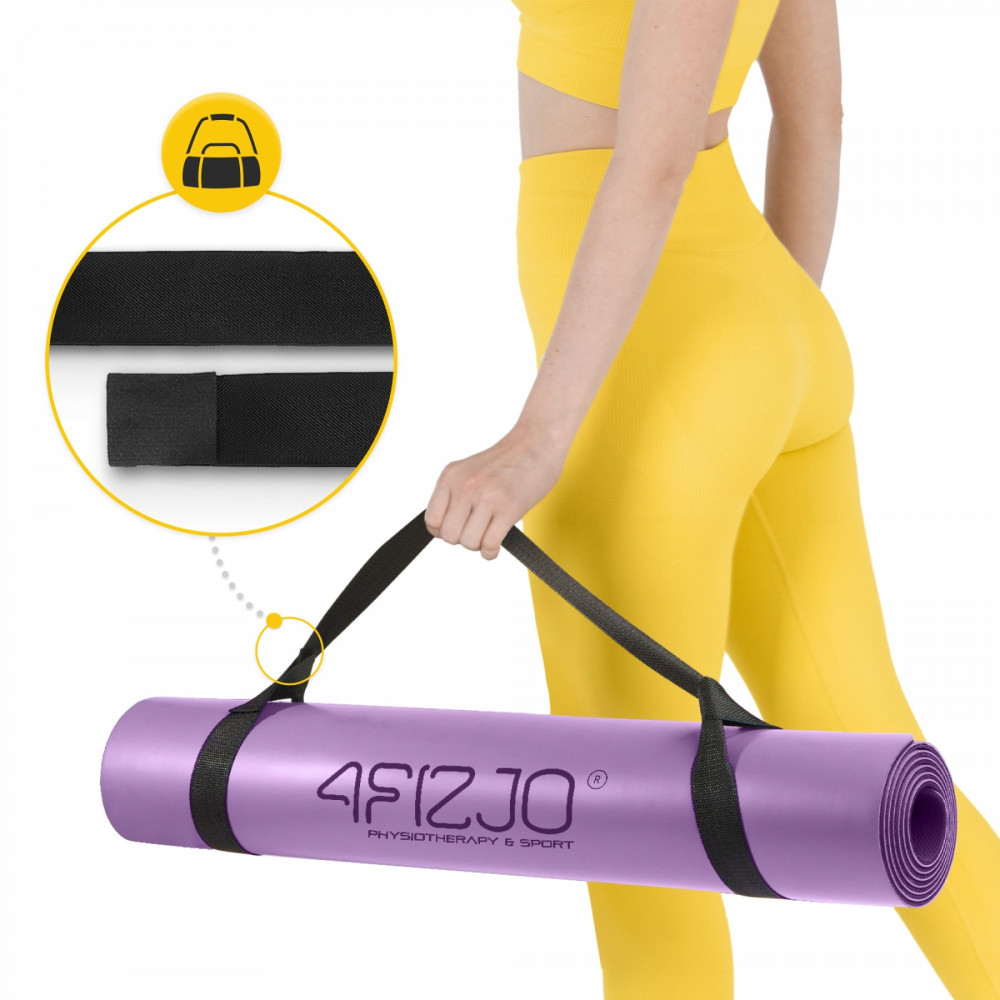 Килимок (мат) спортивний 4FIZJO PU 183 x 68 x 0.4 см для йоги та фітнесу 4FJ0589 Violet (P-5907739319548)