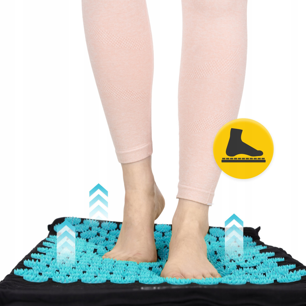 Коврик акупунктурный с валиком 4FIZJO Classic Mat Аппликатор Кузнецова Black/Blue (P-5905973402385)