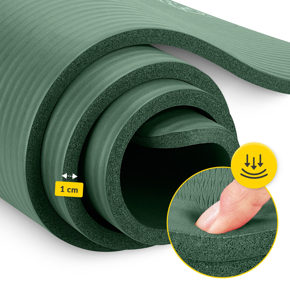 Килимок (мат) спортивний 4FIZJO NBR 180 x 60 x 1 см для йоги та фітнесу Navy Green (P-5905973406680)