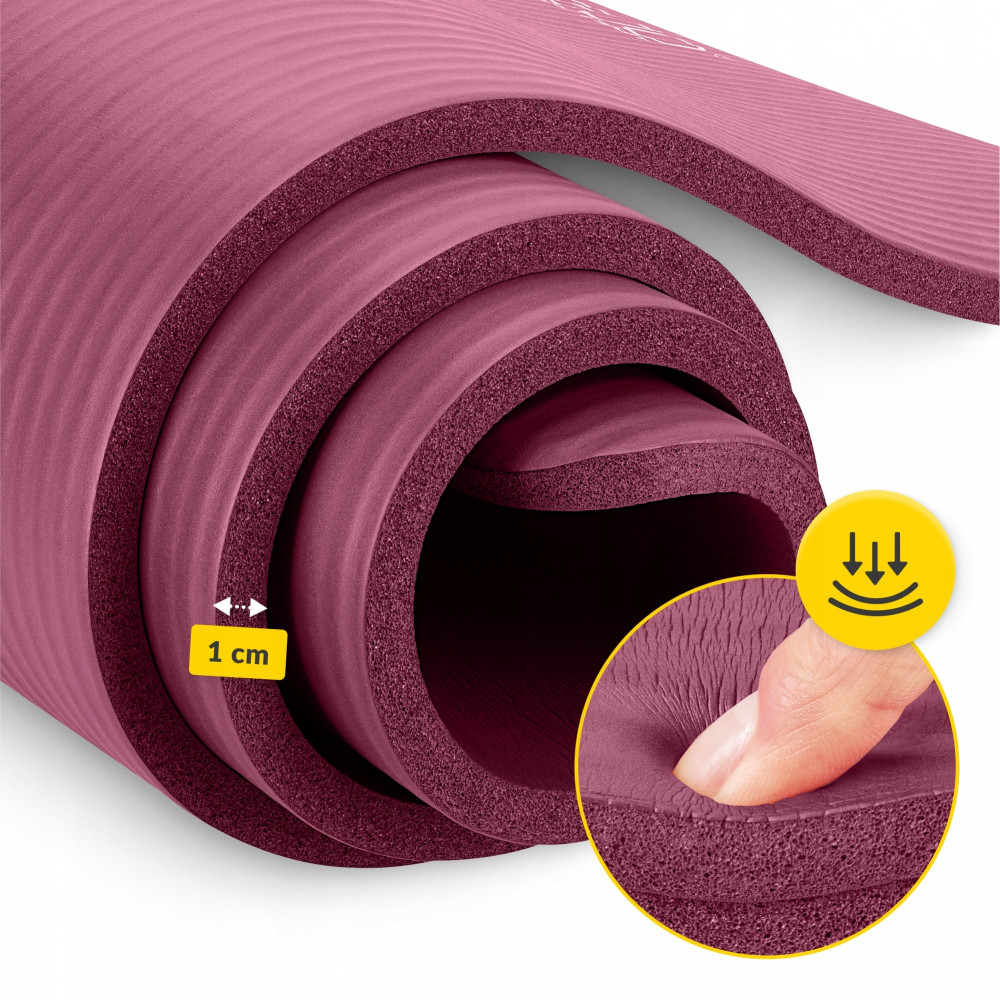 Коврик (мат) спортивный 4FIZJO NBR 180 x 60 x 1 см для йоги и фитнеса Burgundy (P-5905973406703)