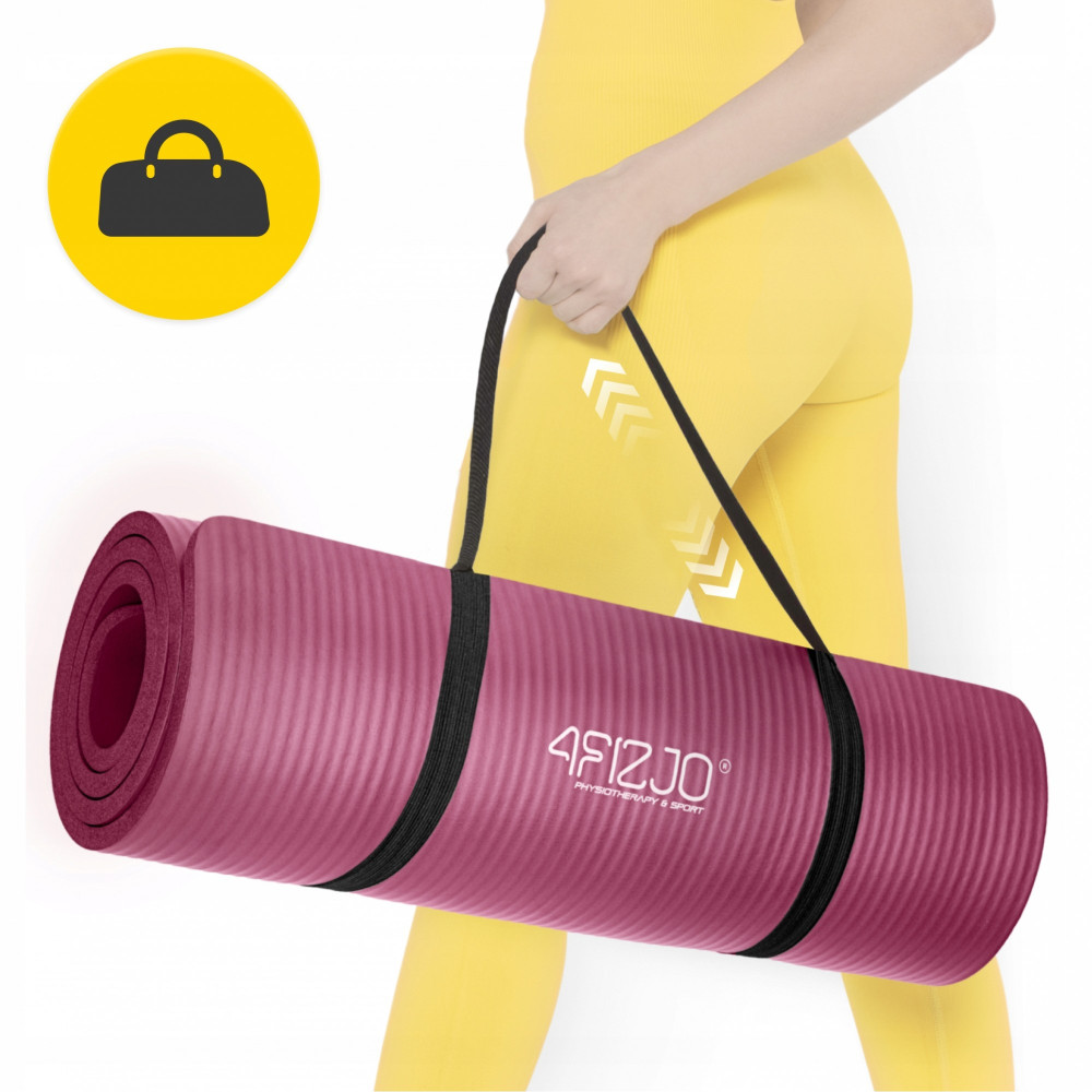 Коврик (мат) спортивный 4FIZJO NBR 180 x 60 x 1.5 см для йоги и фитнеса Burgundy (P-5905973406710)
