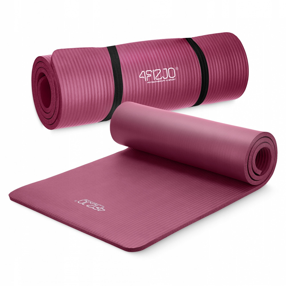 Коврик (мат) спортивный 4FIZJO NBR 180 x 60 x 1.5 см для йоги и фитнеса Burgundy (P-5905973406710)