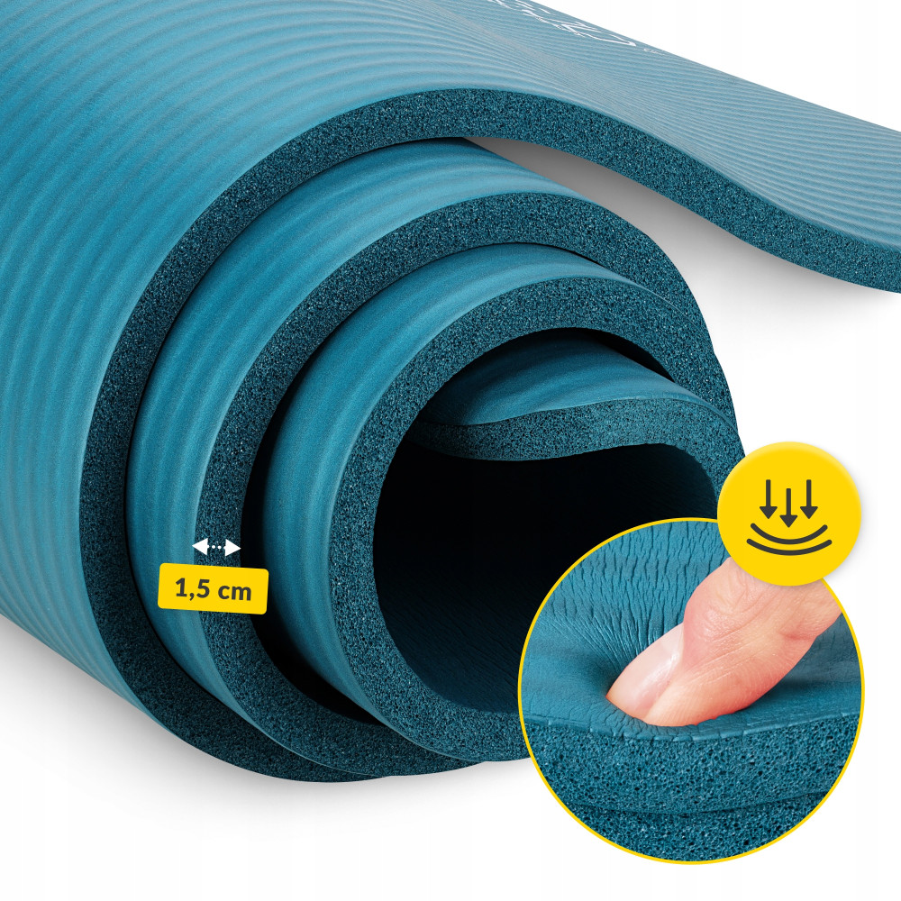 Коврик (мат) спортивный 4FIZJO NBR 180 x 60 x 1.5 см для йоги и фитнеса Sea Green (P-5905973406734)
