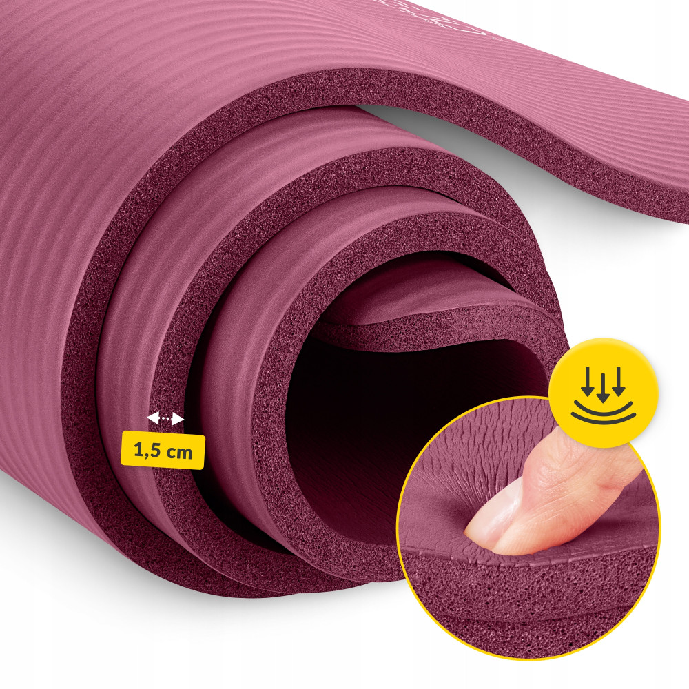 Коврик (мат) спортивный 4FIZJO NBR 190 x 100 x 1.5 см для йоги и фитнеса Burgundy (P-5905973407144)