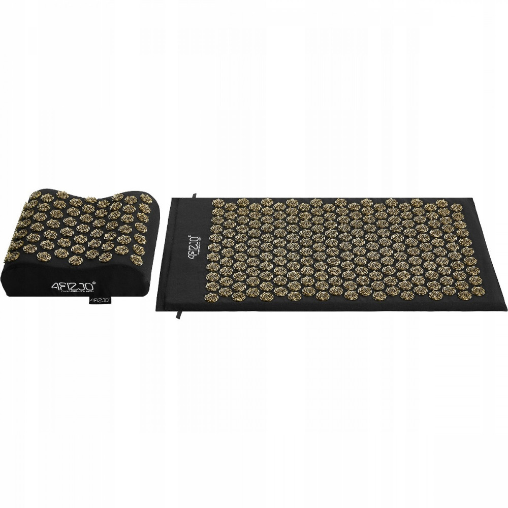 Коврик акупунктурный с подушкой 4FIZJO Ergo Mat Аппликатор Кузнецова Black/Gold (P-5907739313881)