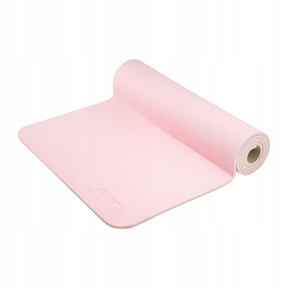 Коврик (мат) спортивный 4FIZJO TPE 180 x 60 x 0.6 см для йоги и фитнеса Pink/Grey (P-5907739317063)