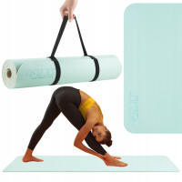 Килимок (мат) спортивний 4FIZJO TPE 180 x 60 x 0.6 см для йоги та фітнесу Mint/Grey (P-5907739317070)